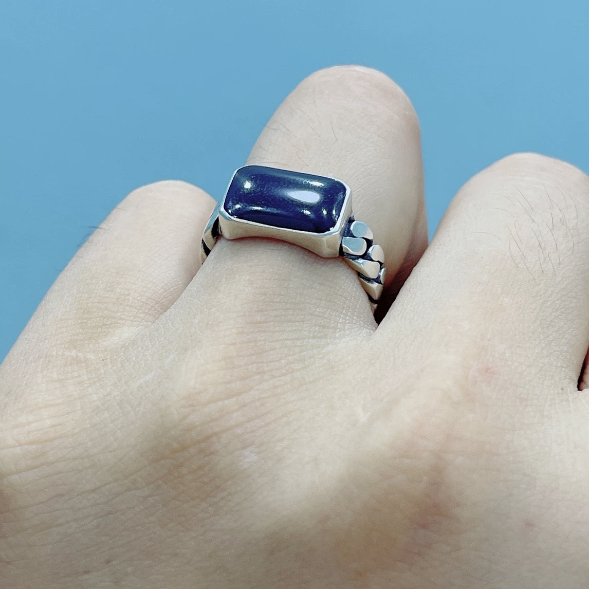 925银戒指 925银合成锆石戒指 拜合提亚尔纯银戒指