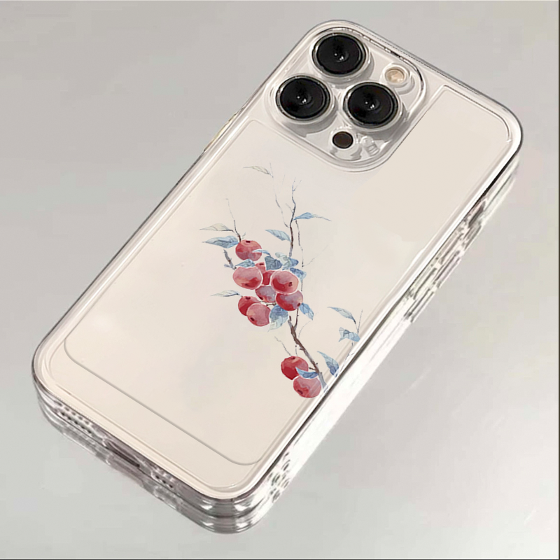 国风山楂树iphone15苹果手机壳14promax硅胶13pro透明12高级11XS