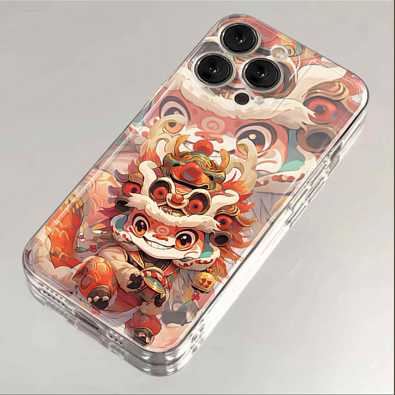 2024招财小龙iphone15苹果手机壳14promax硅胶13pro透明12全包11