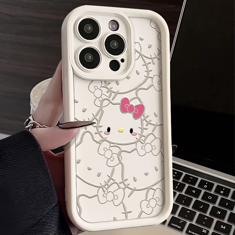 金属HelloKitty苹果15promax手机壳iPhone14网红13PRO防摔12卡通X