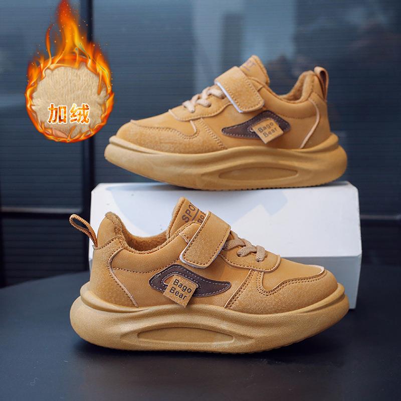 乔丹断码2023秋冬季新款软底板鞋中大童男孩加绒二棉鞋儿童运动鞋