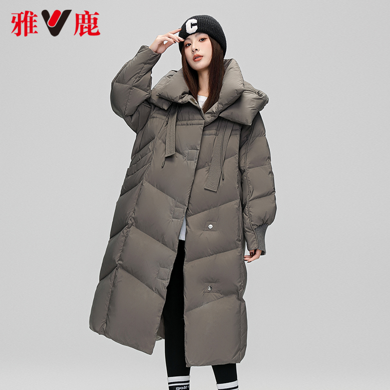 2024年新款长款泡芙羽绒服女冬季高级感加厚防风保暖外套