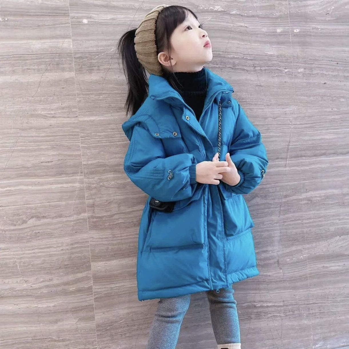 哆哆童装女童羽绒服冬季新款洋气女大童冬装女孩儿童装加厚外套中