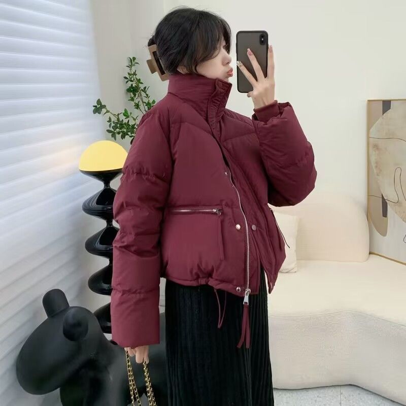 鸭鸭韩版宽松显瘦羽绒衣女大码纯色立羽绒服网红时尚休闲百搭加厚
