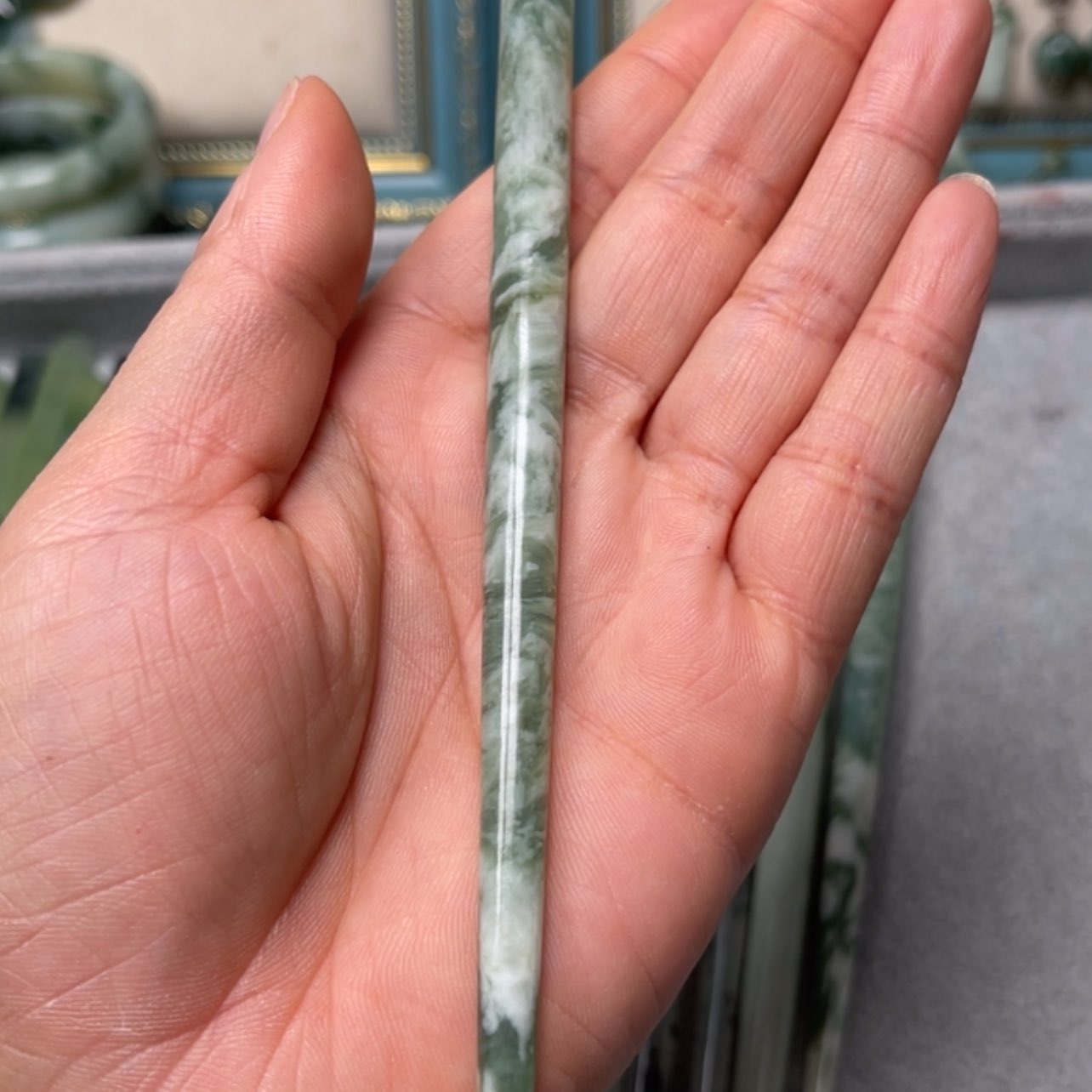 【闪购商品】蛇纹石玉发簪未镶嵌?**?