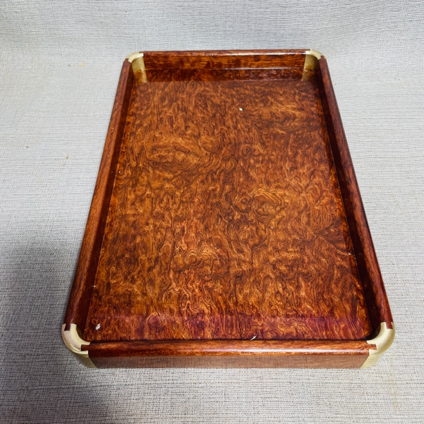 花梨木大尺寸茶盘收纳盘高货芝麻纹设计