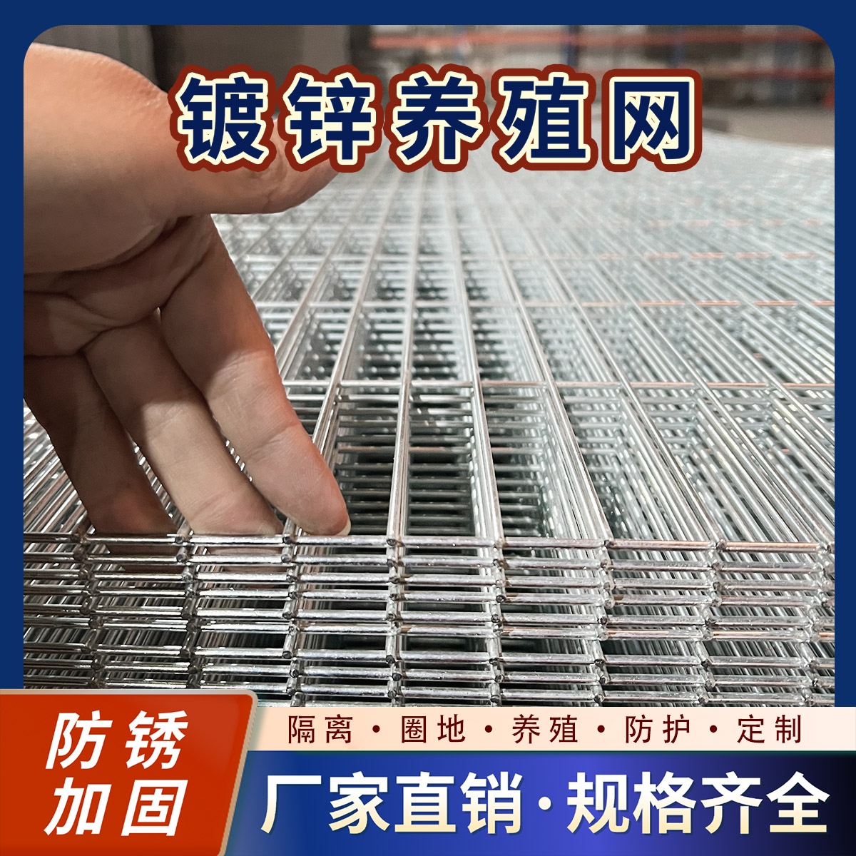 2X10孔镀锌防锈鸡鸭鹅兔笼镀锌网片铁丝网漏粪底网家庭宠物猫狗笼