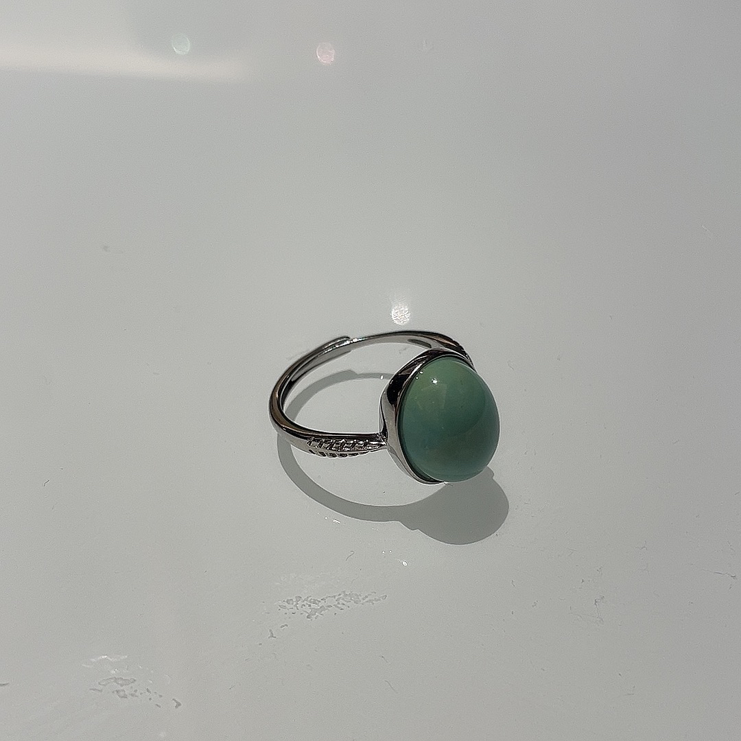 925银戒指 银镶松石戒指S-18