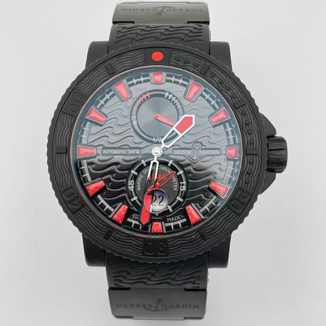 95新 Ulysse Nardin/雅典 雅典263-92-3C/补单/46mm硅胶圈男士