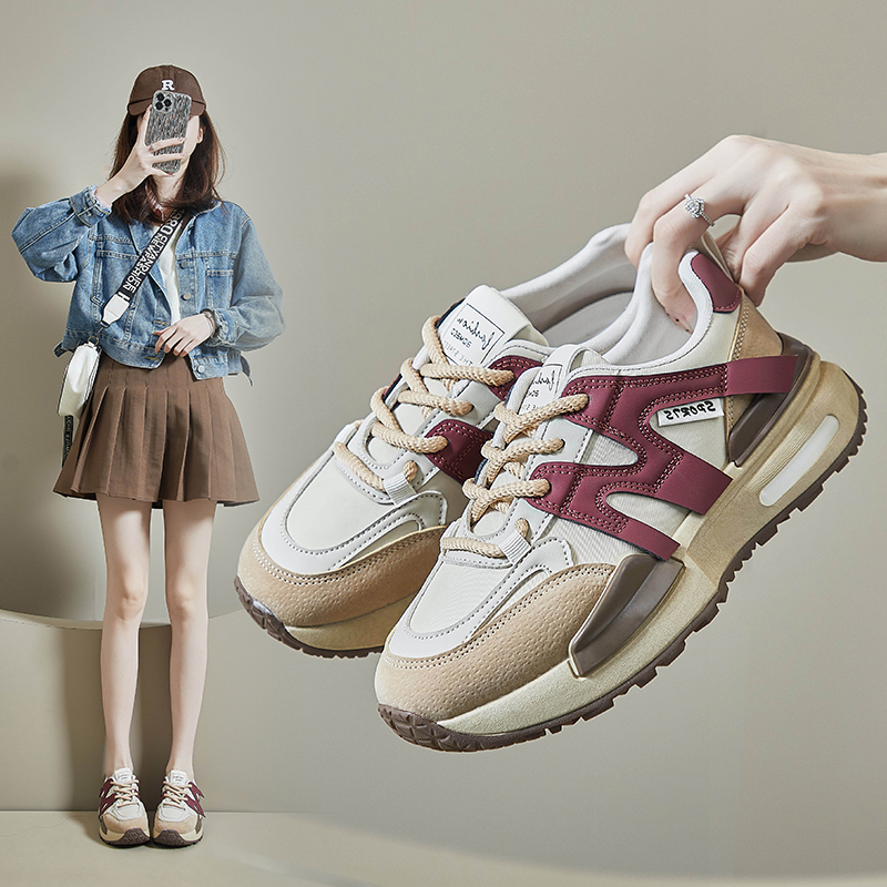 断码意尓康ins韩版阿甘鞋女潮2023秋季新款学生跑步运动休闲老爹