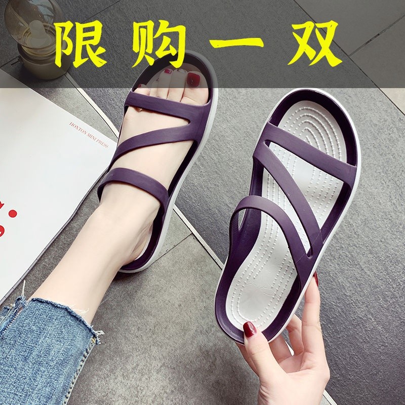 百丽纯爱2023新款女爆款凉鞋拖鞋外穿沙滩凉拖鞋百搭软底孕妇防
