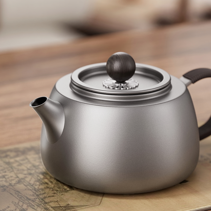 TILIVING/钛立维纯钛磨砂经典泡茶壶烧水壶（3号）