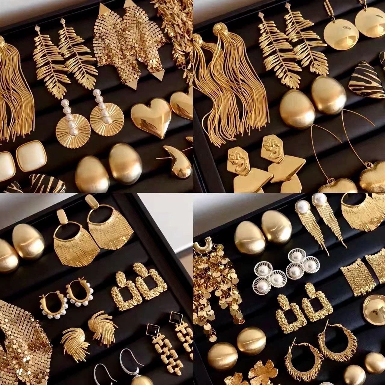 合金锆石耳饰 铜合金合成锆石耳饰气质时尚耳饰直播间下单链接