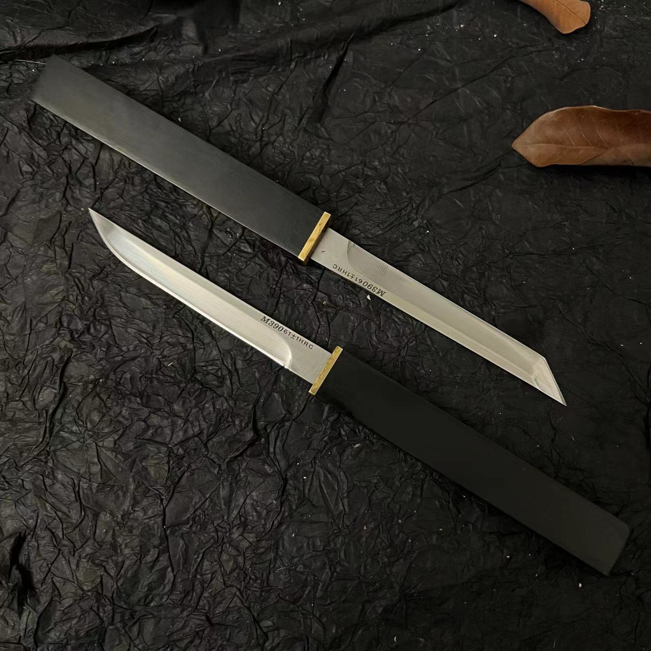 新疆包邮【龙凤】高端收藏手工刀M390粉末钢双刀户外水果刀