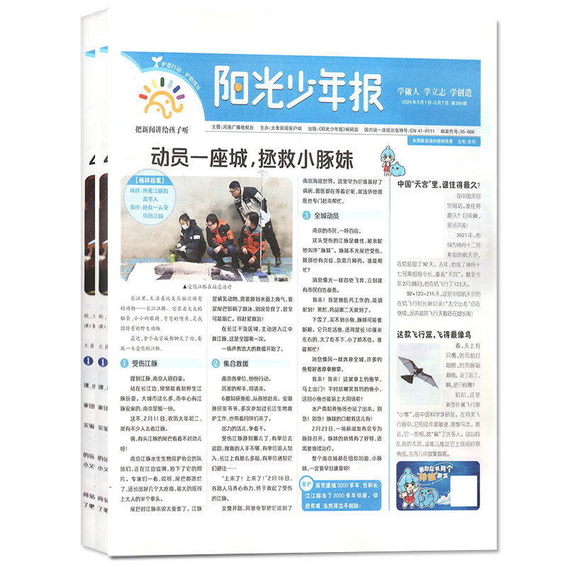 3-6人团自选阳光少年报纸大少年小学初中2025年1-9年级新闻书杂志