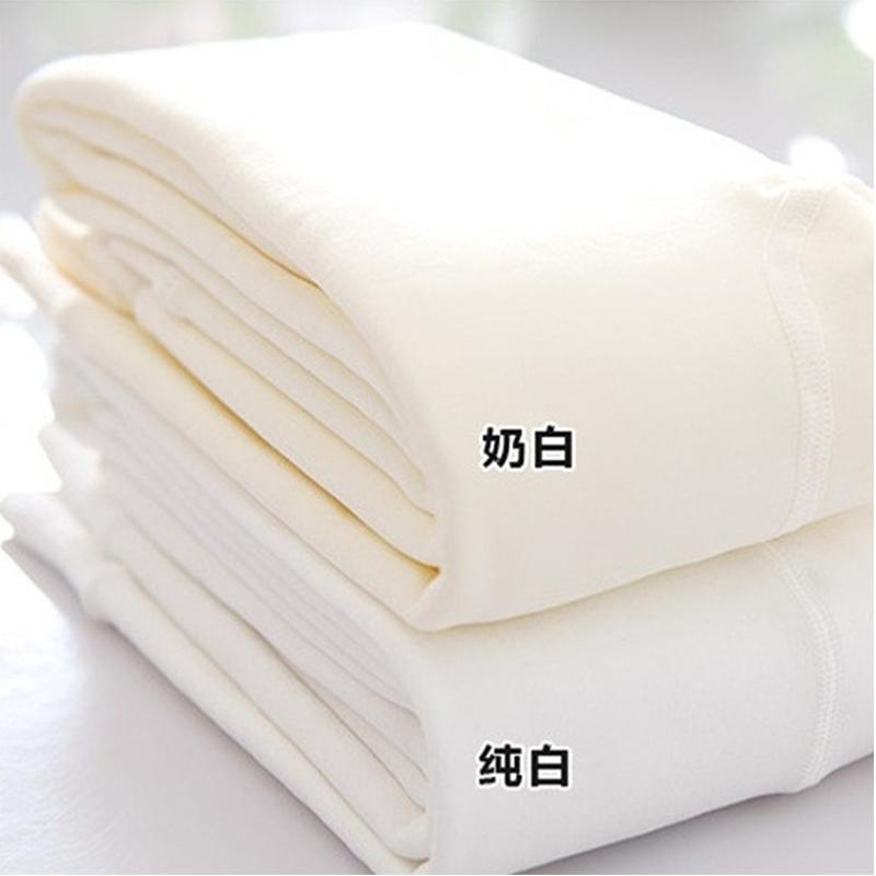 春秋冬加绒加厚纯白色连袜裤日系奶白色中厚大人舞蹈打底裤女外穿