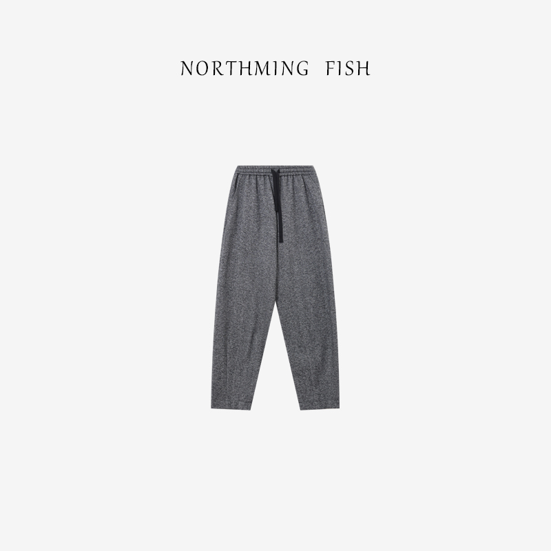 NORTHMING FISH「噪点」花纱双色针织 简约百搭包容性阔腿卫裤