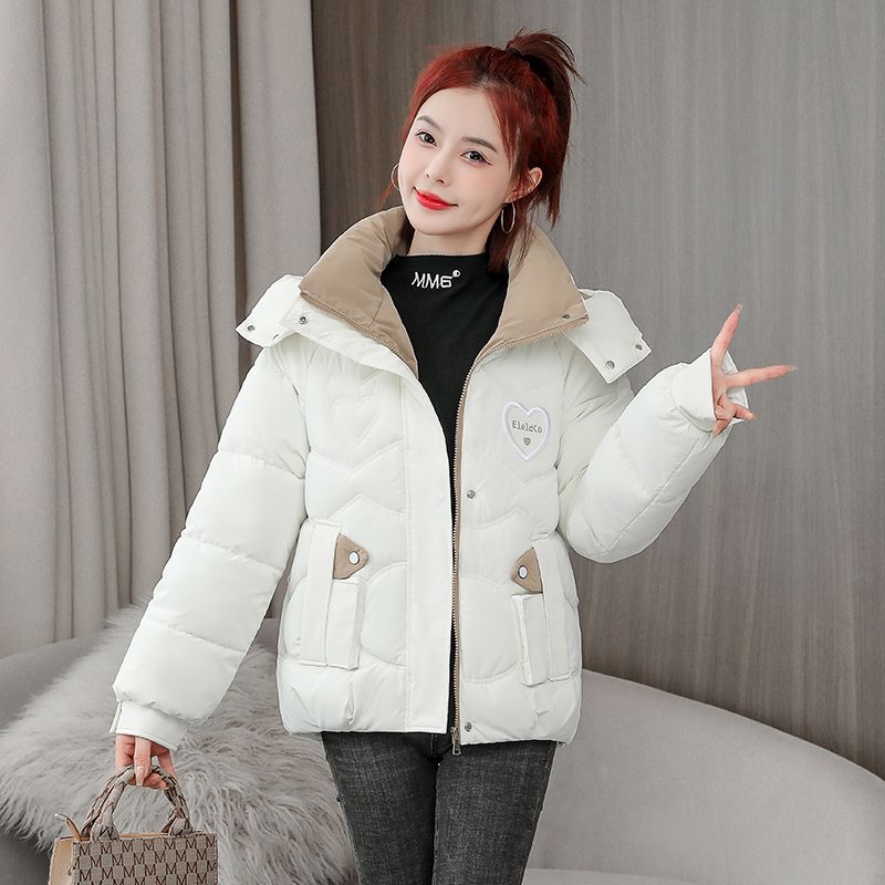 波斯登羽绒羽绒服女短款2023新款小个子宽松棉袄面包服连帽棉衣冬