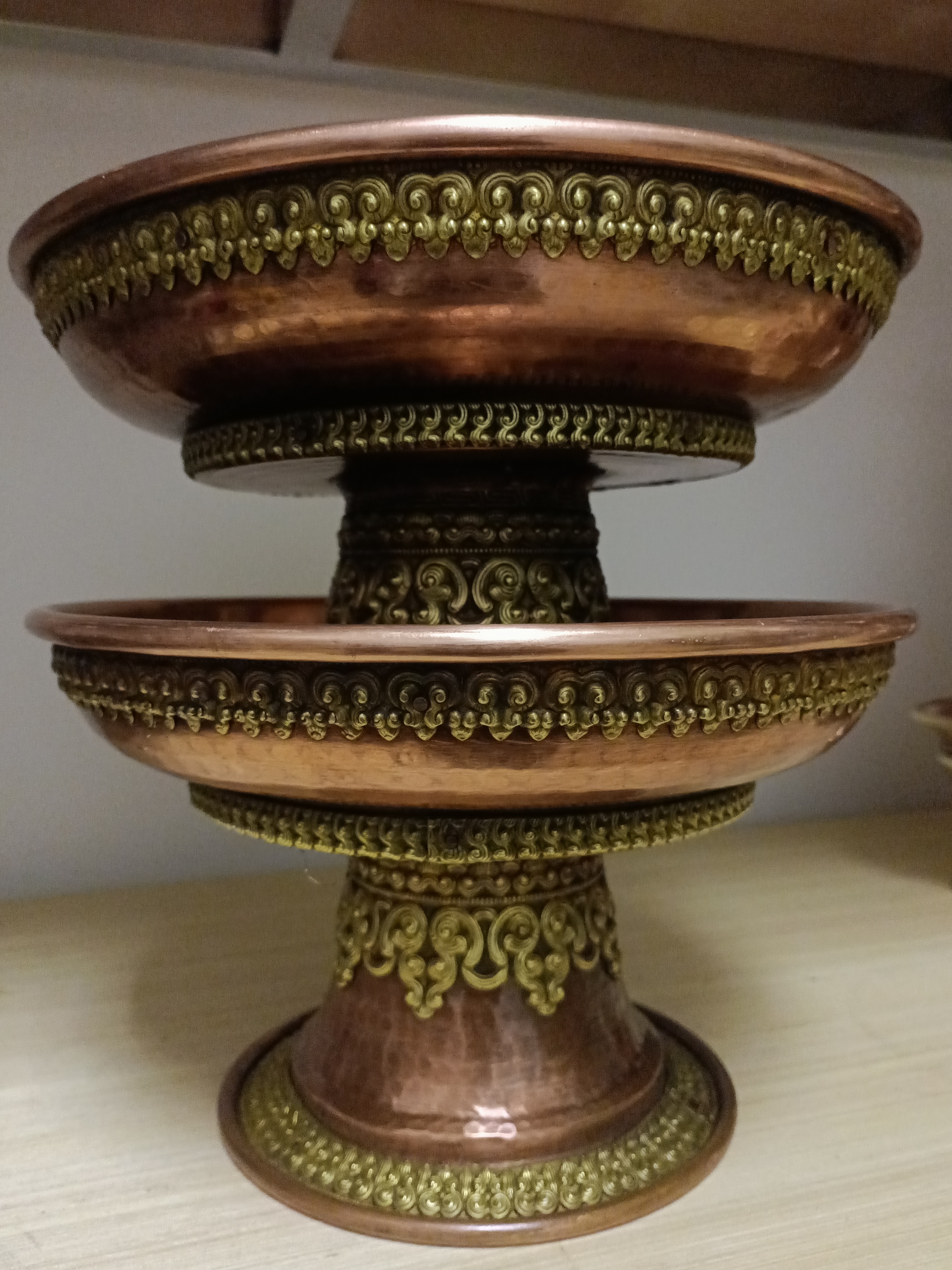 藏饰精品果盘紫铜