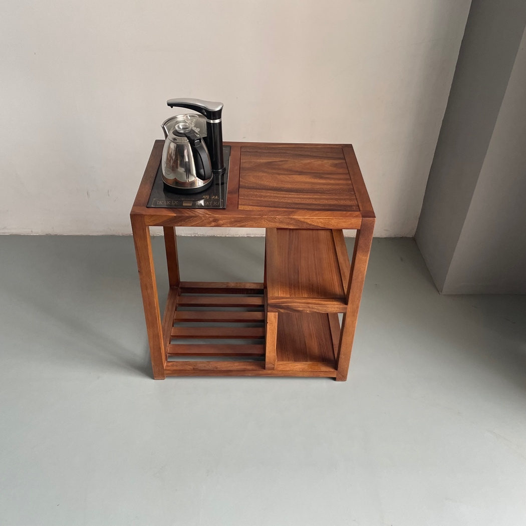 胡桃木素问茶水柜烧水壶茶水柜新中式茶车泡茶桌子餐边柜茶几家用