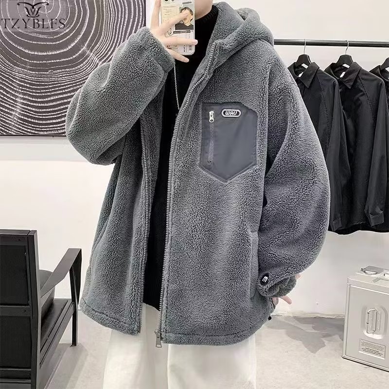 2024冬季新款潮流棉衣外套男加厚宽松百搭棉服保暖连帽棉袄韩版男