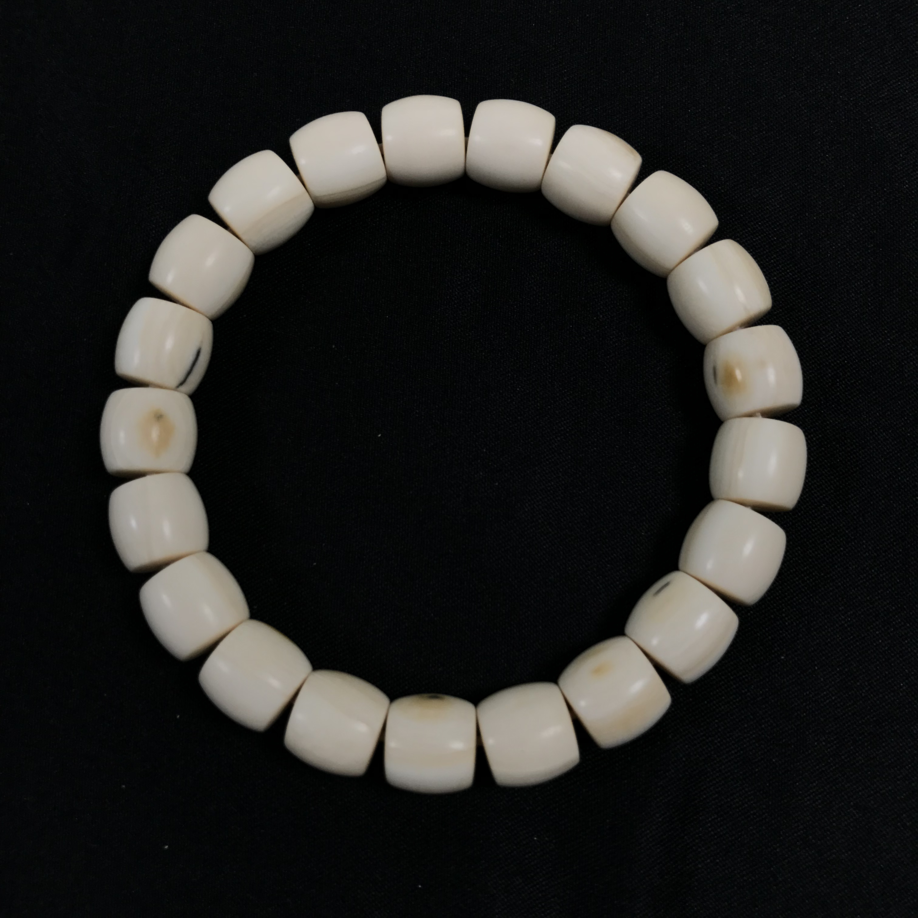 D121005 只做天然猛犸牙 多宝带眼直切单圈 约直径10mm