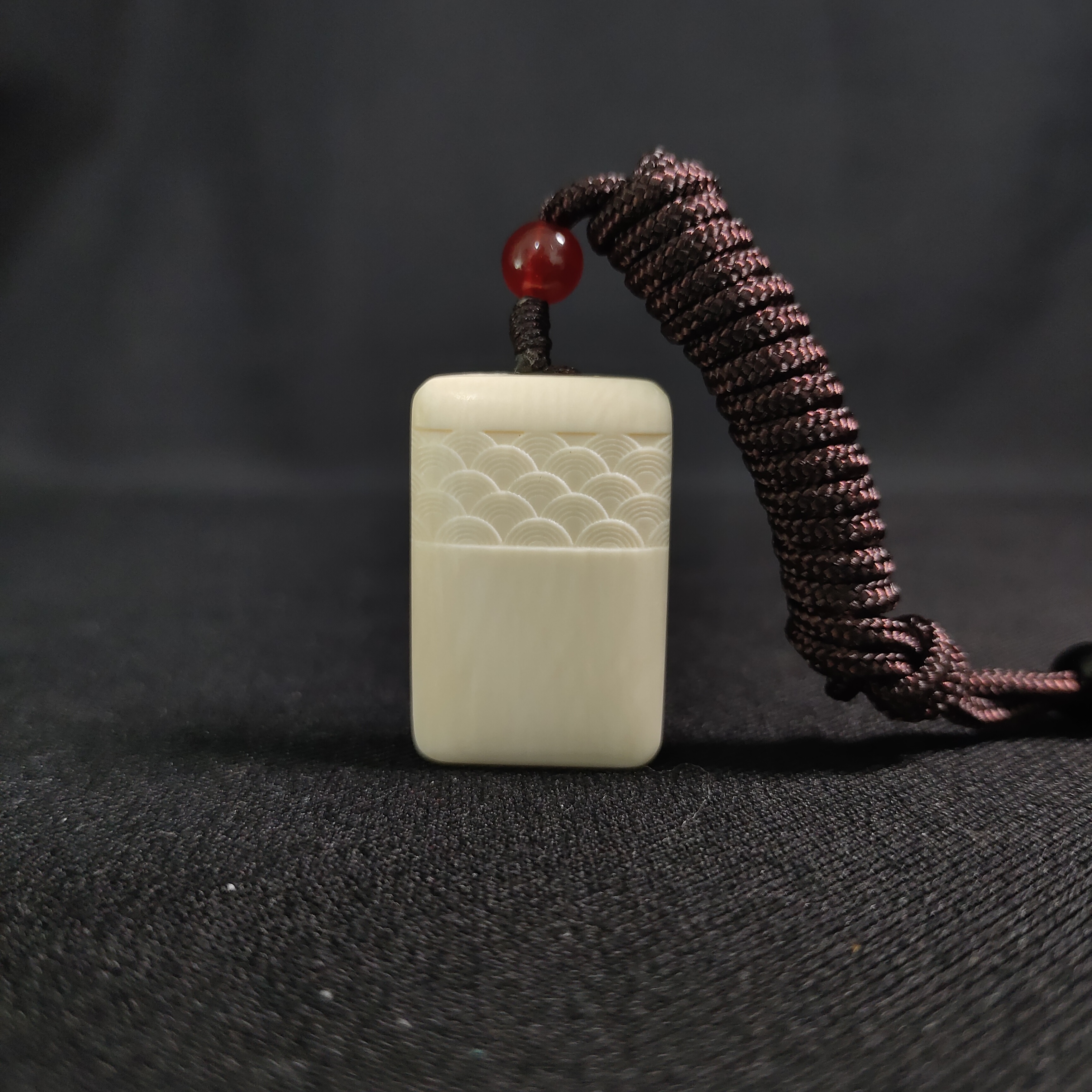 H111404 只做天然猛犸牙 乘风破浪无事牌 长29x宽18.5x厚9mm