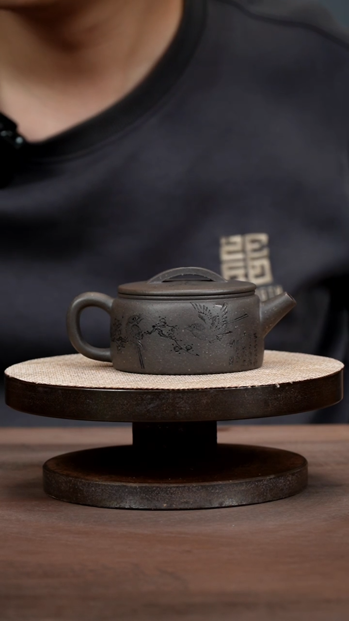 【闪购商品】紫砂茶壶w天青五子登科汉瓦