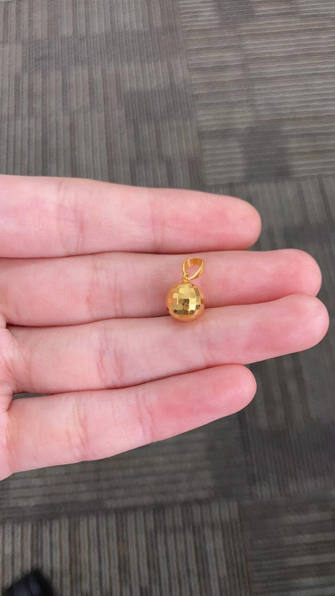 足金999 蹦迪球吊坠