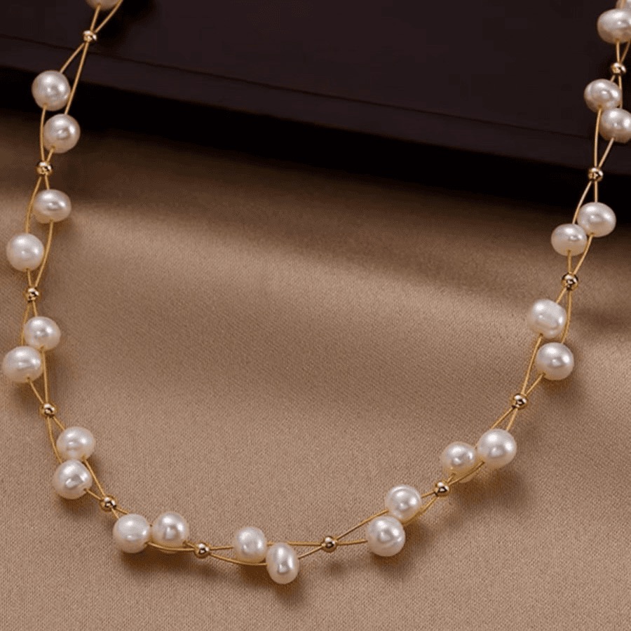 天然真珍珠项链4-6mm无核女爆款满天星百搭锁骨高级感项颈链s099