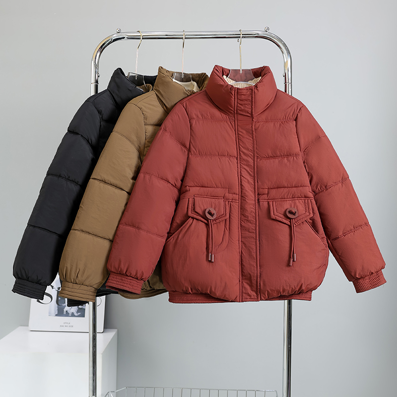 2025新款洋气时尚韩版棉衣宽松棉服女加厚保暖立领冬季