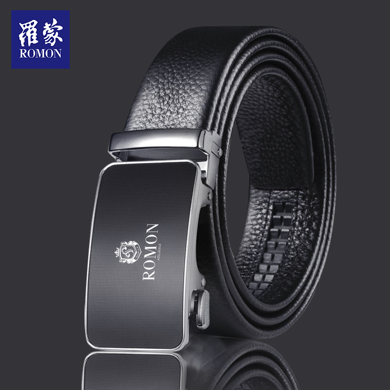 【仔仔专属】罗蒙男士商务休闲百搭耐刮耐磨自动扣皮带腰带PD006