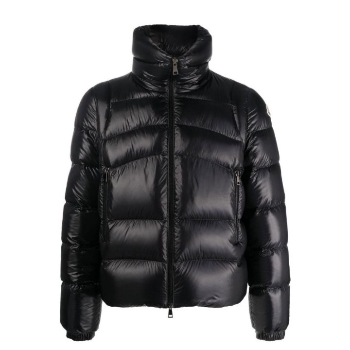 全新未使用 MONCLER 蒙口 Aubert纯色拉链立领长袖含羽绒外套黑色