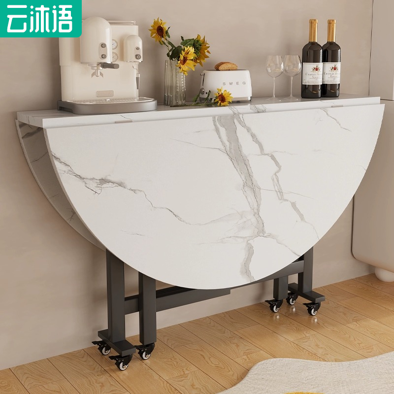 餐桌折叠餐桌网红家具折叠桌折叠圆桌小户型可折叠家用餐桌椅桌子