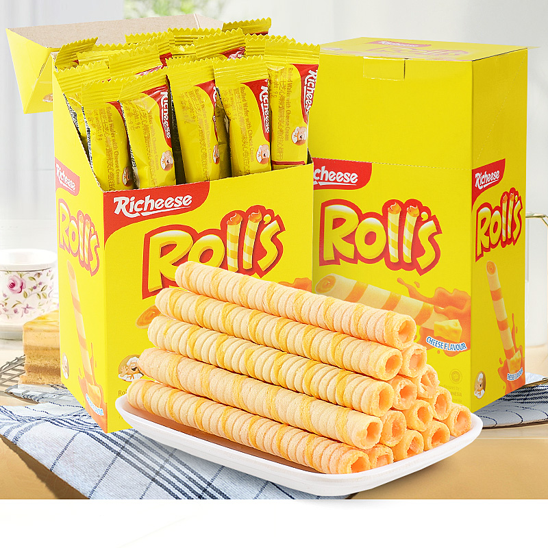 印尼进口丽芝士芝心棒奶酪味夹心卷180g纳宝帝nabati休闲零食小吃