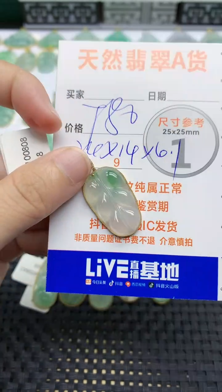 【闪购商品】翡翠颈饰18K金镶嵌87