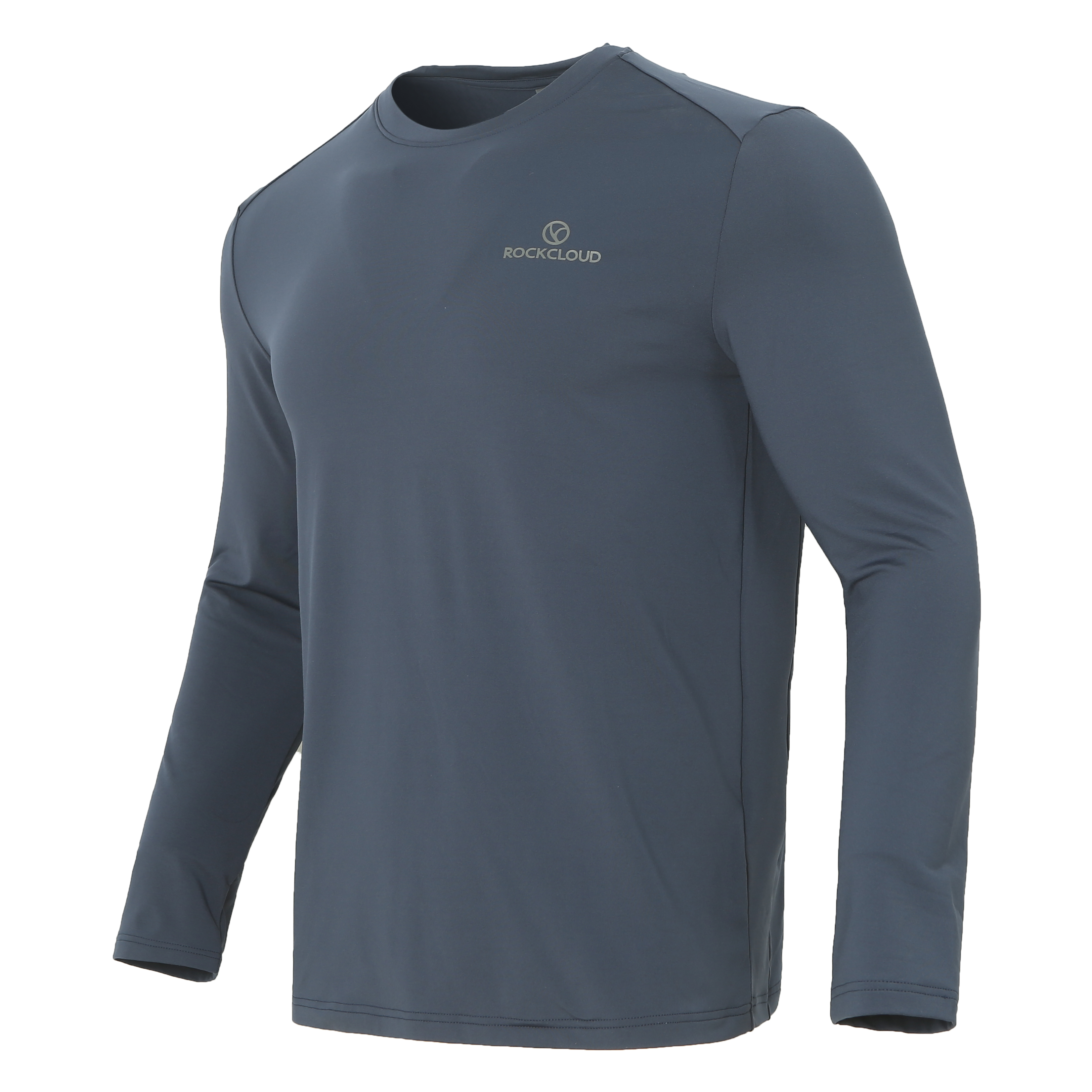 岩云秋季5A抗菌加绒长袖T恤套头弹力男式保暖休闲上衣