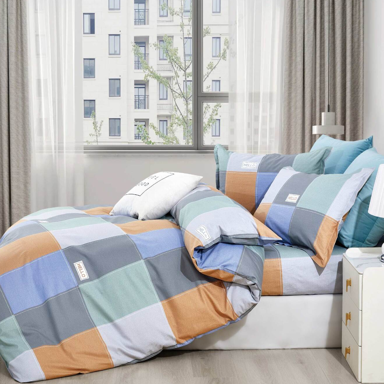 （041）全棉床单纯棉加厚2.45*2.3米（+－5公分）埃尔莎格