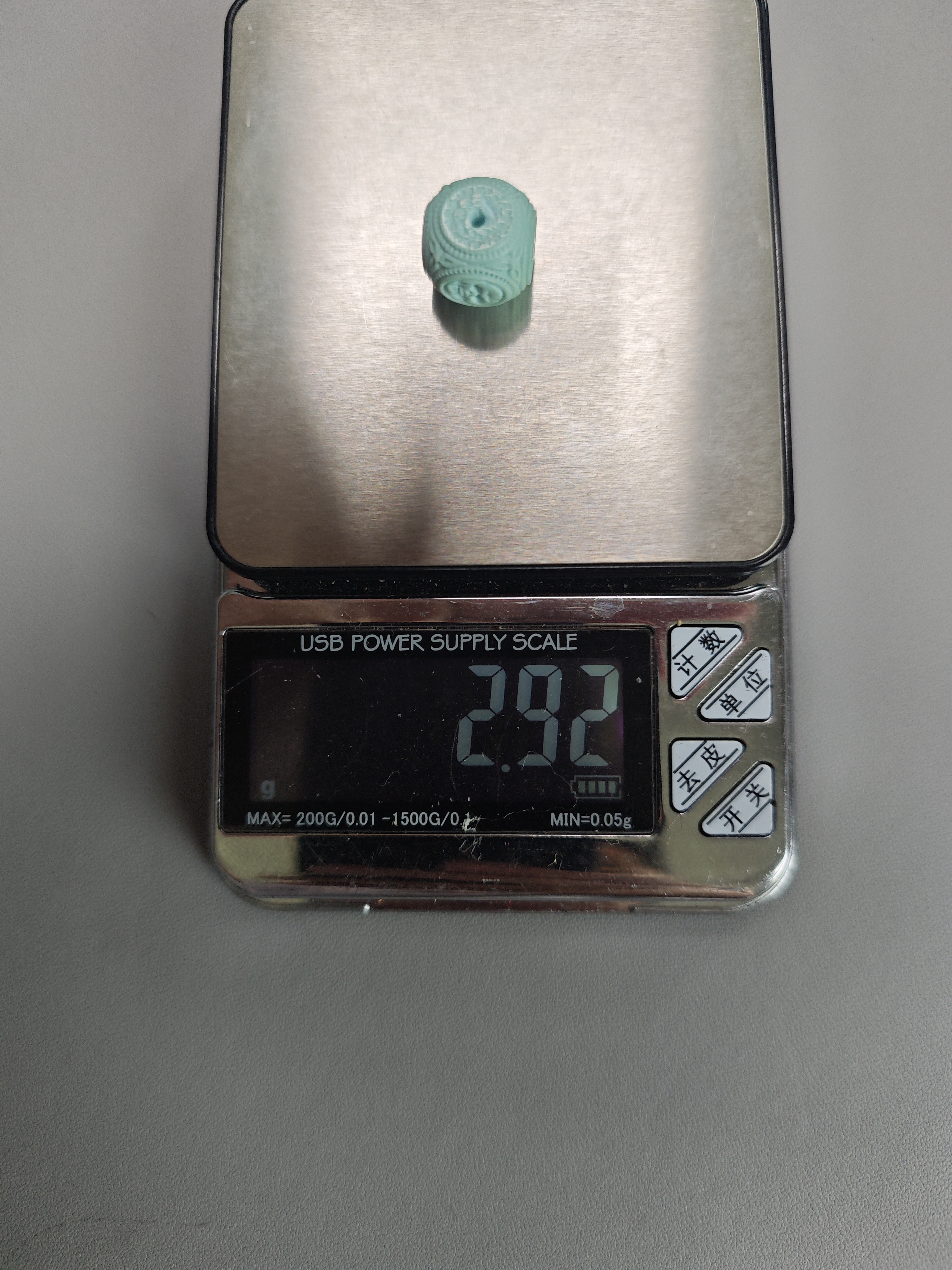 高瓷浅色系无水无油松石六方磨砂磨砂单圈单圈