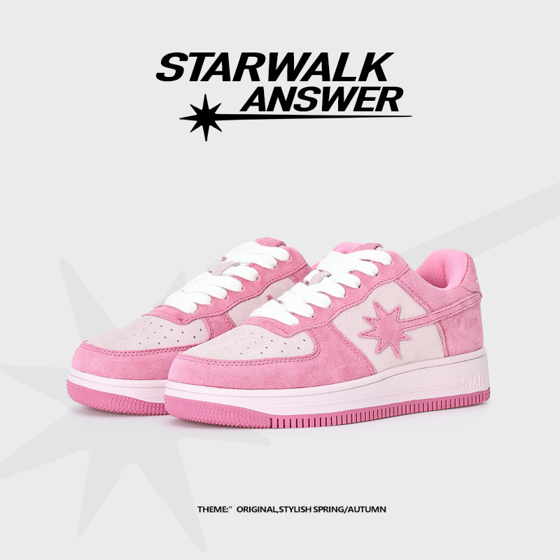 STAR WALK ANSWER女神粉夏季新款休闲女鞋增高百搭潮鞋空军板鞋
