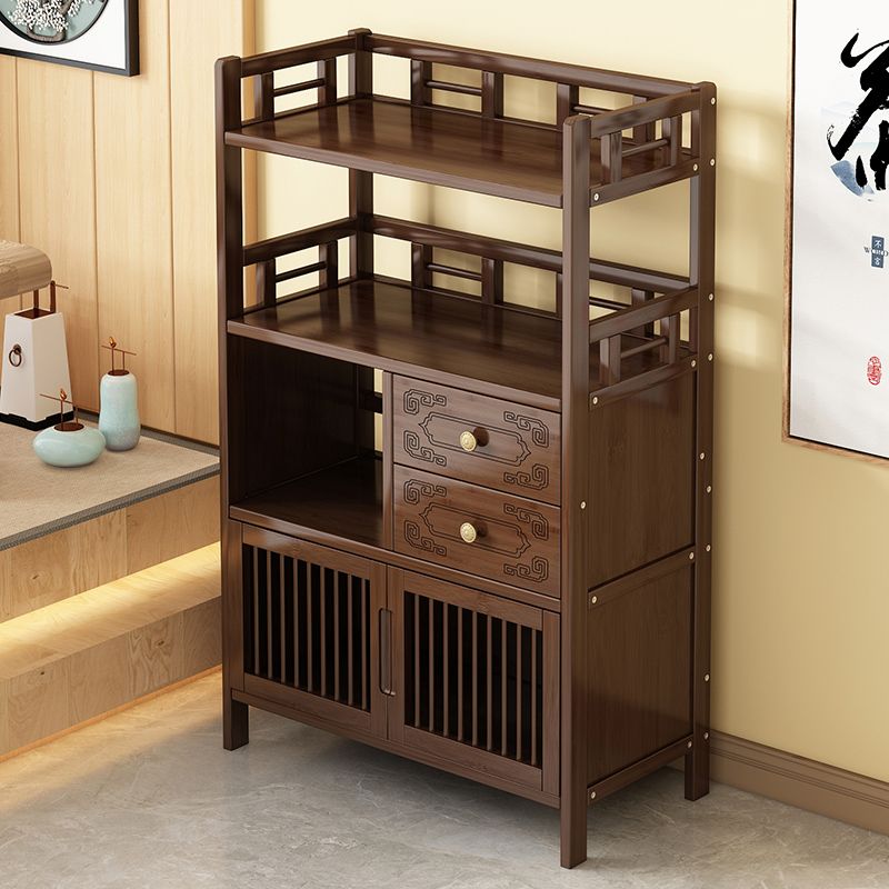 【小扬哥优选】博古架实木中式茶叶展示柜多宝阁茶室茶叶置物架子