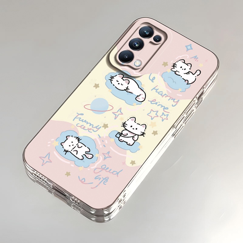 云朵猫猫OPPOReno5K手机壳高颜值全包硅胶防摔保护套超薄软壳