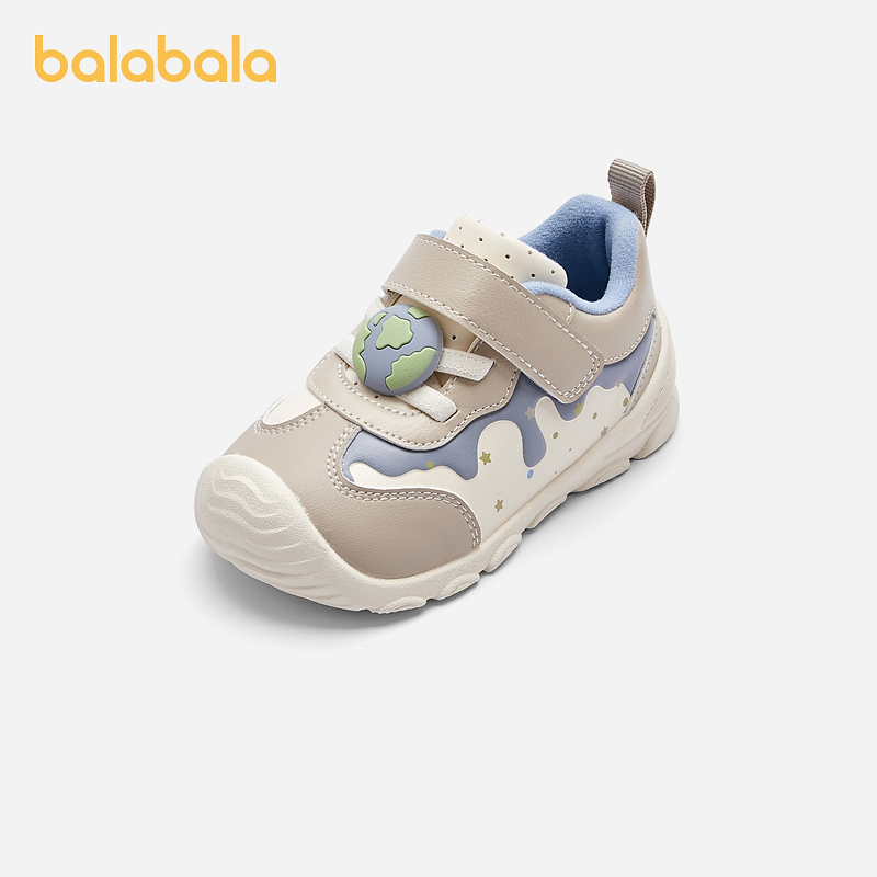 巴拉巴拉宝宝学步鞋婴儿鞋男童秋冬季新款鞋子防滑软底保暖稳稳鞋