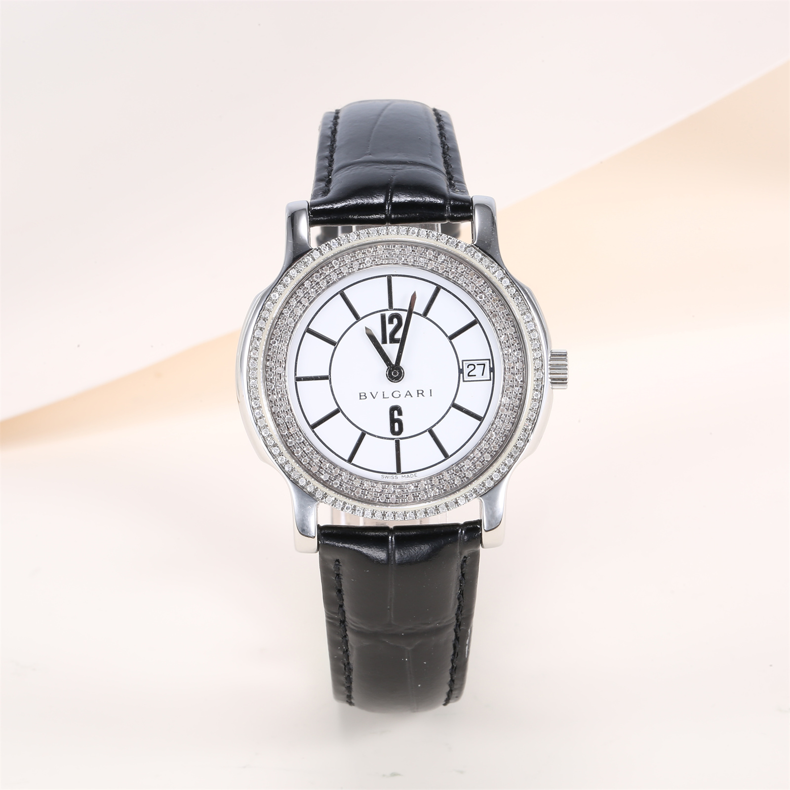 99新 BVLGARI/宝格丽 小花璐璐P224513744宝格丽后钻石英腕表