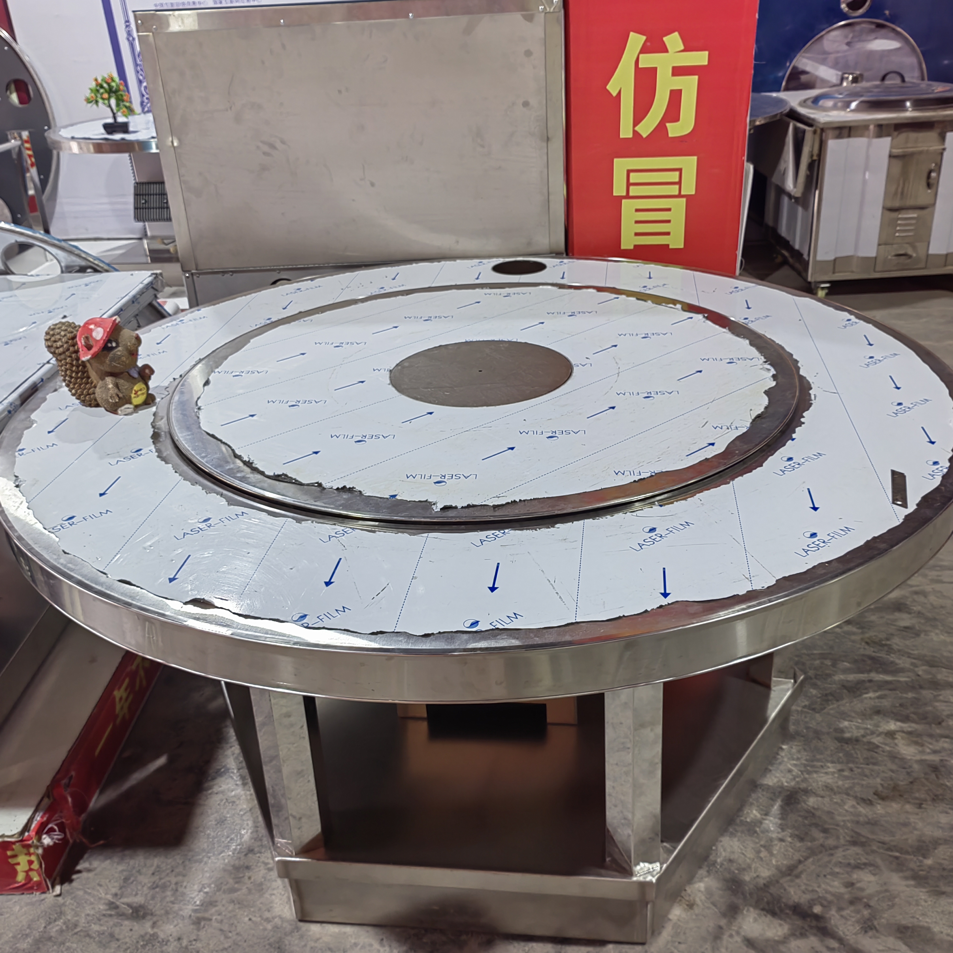 巧燃/任燃1.5米圆加厚不锈钢平转霸王款柴煤无烟高温气化炉柴火炉