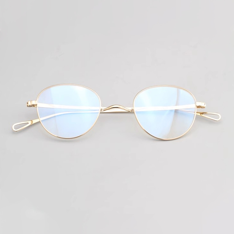 纯钛复古椭圆形近视眼镜男潮文艺纯钛圆框眼镜架5008