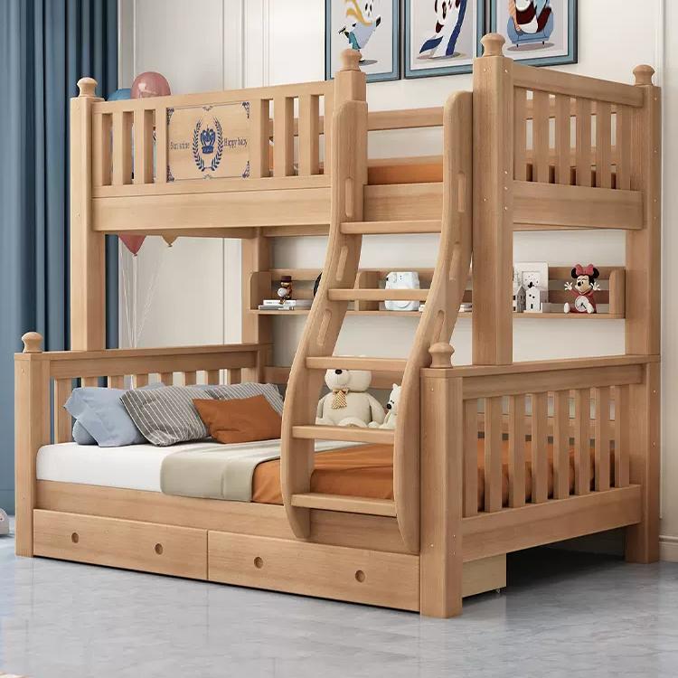 全实木上下床鹅掌楸木床高低床上下铺床双层床双人床子母床儿童床