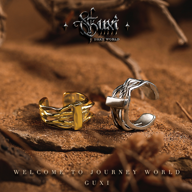 GUXI/古西 925银耳饰 【异光】耳骨夹男无耳洞耳钉高级感情侣耳环女