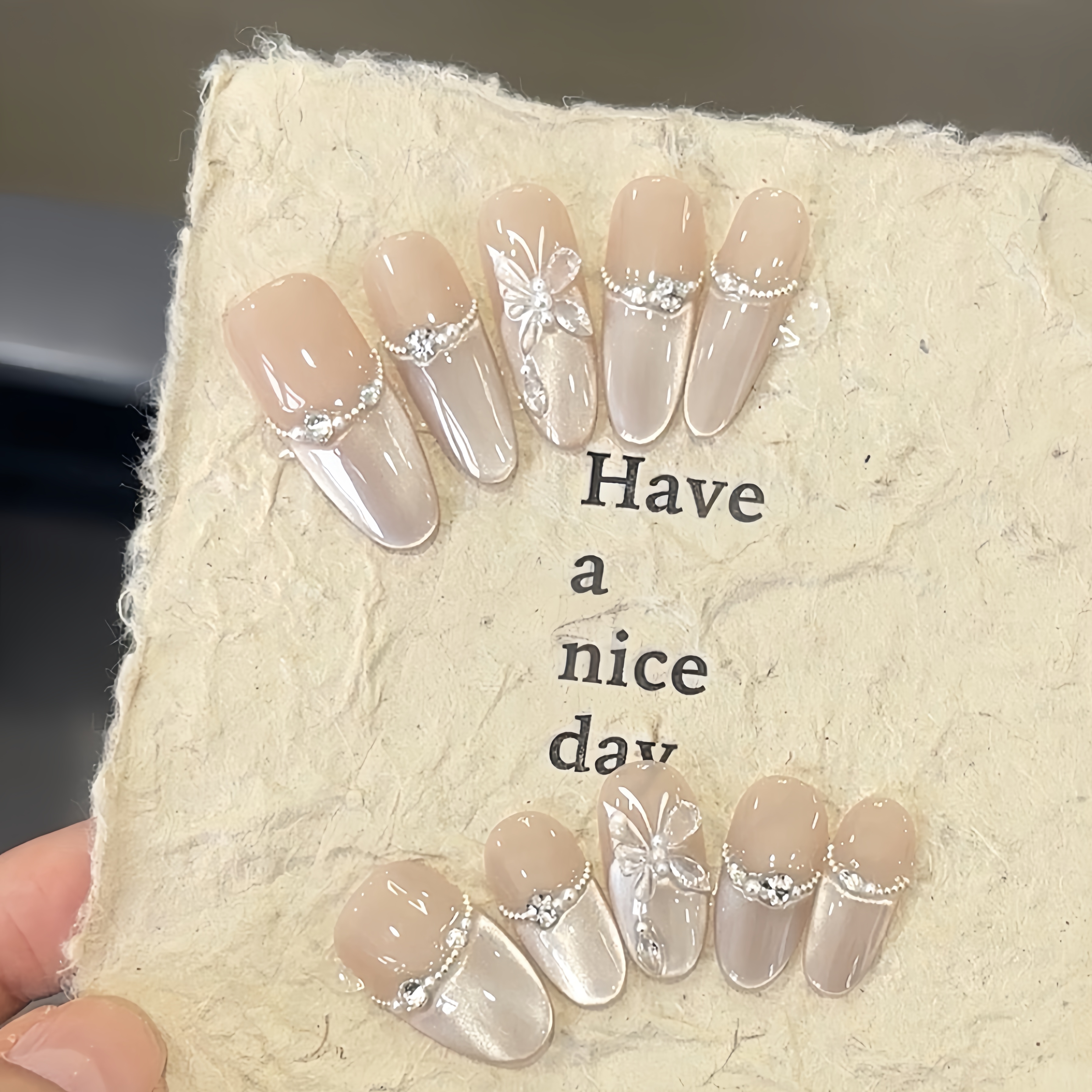 W.《梦蝶》纯手工穿戴甲