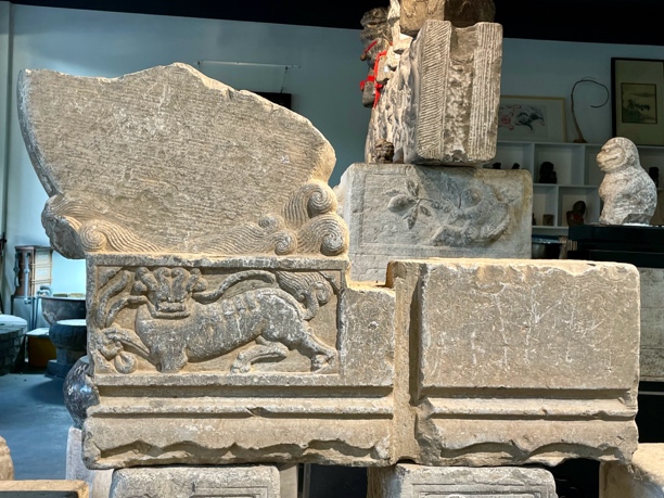 大明抱鼓门墩狮子力度一留 官家制作